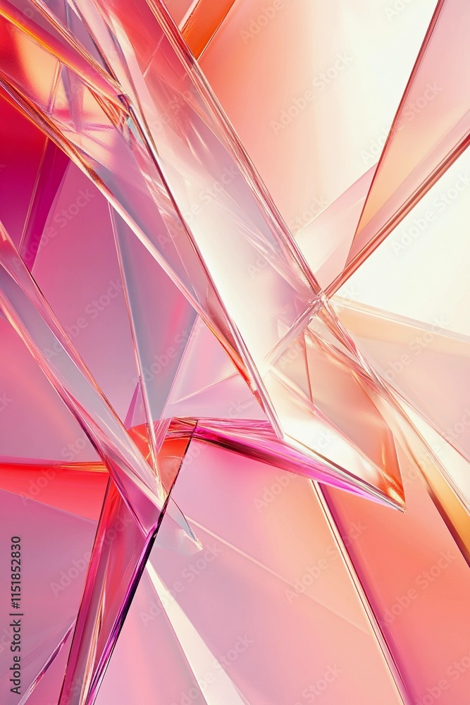 Poster colorful abstract texture with vibrant gradients and sharp angles. generative ai