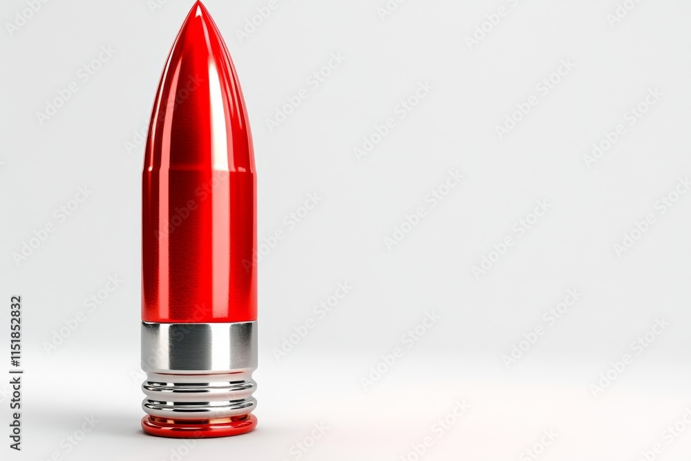 Aufkleber a clean illustration of a bullet, placed against a plain white background with minimal shadow effect