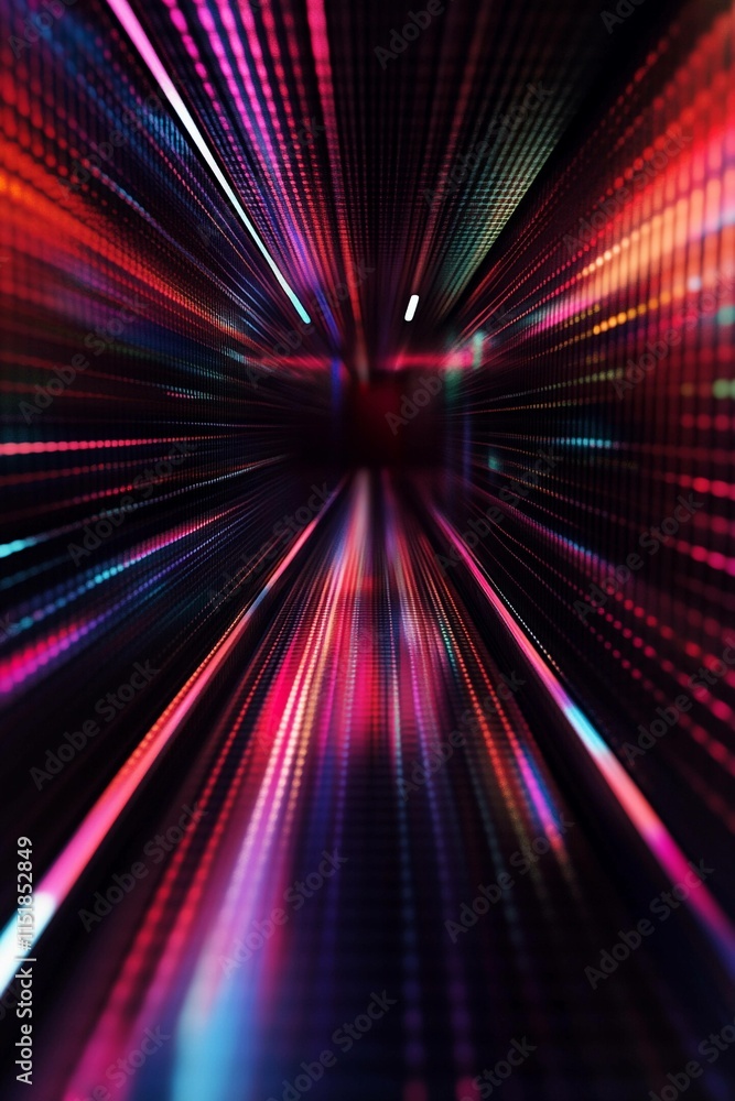 Poster exploring a mesmerizing display of color gradients and evolving textures in motion