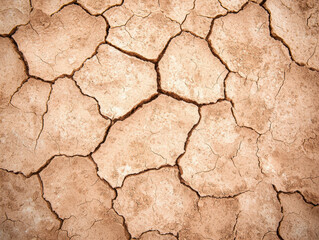 Cracked desert earth with deep fissures, showcasing dry soil texture