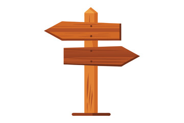 wooden direction sign