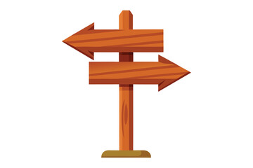 wooden direction sign