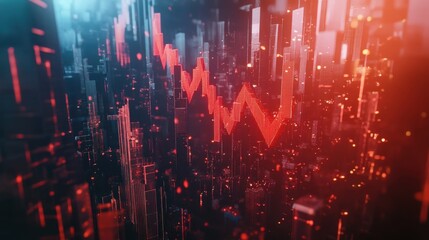 Obraz premium Soaring to New Heights: A Visual Representation of Digital Growth and Innovation