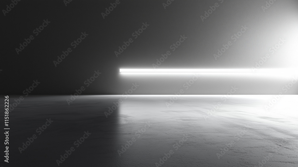 Poster dynamic light movement in minimalist space modern studio abstract art textured background dark envir