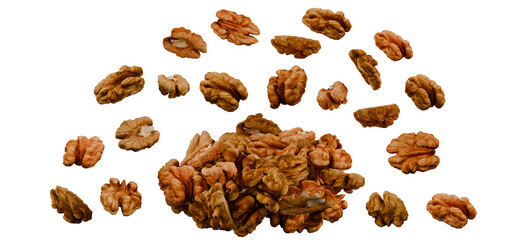 walnuts isolated on white
