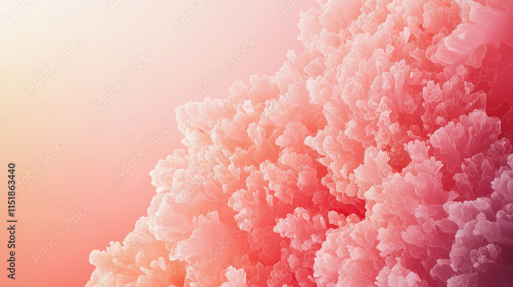 Aufkleber soft coral textures abstract background digital artwork warm tones close-up view creating depth in d