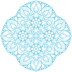 Beautiful flower art and mandala vector design