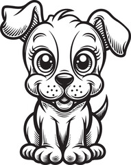 cute dog line art stock photos illustration