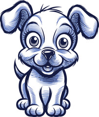 cute dog line art stock photos illustration
