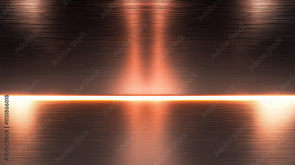Poster a mesmerizing abstract image showcasing a glowing horizontal line reflecting on a tranquil water sur
