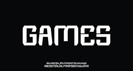 Unique and Minimal Tech Letter set for your new startup. Creative and original font logo design. Gaming and sports vector typeface