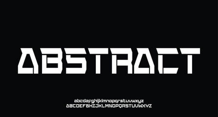 futuristic minimalist display font design, alphabet, typeface, letters and numbers, typography.
