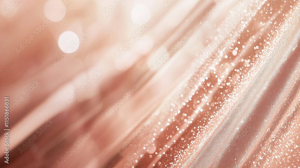 Aufkleber soft rose gold abstract background with shimmering light effects and delicate sparkles, creating an 