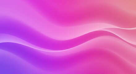 Abstract pink purple gradient waves. Smooth curves design background.