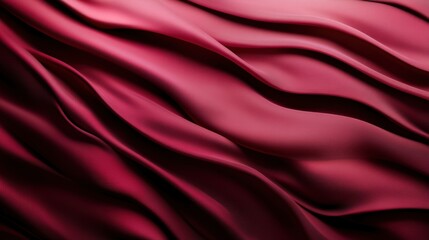 Obraz premium Luxurious folds of deep crimson silk cascade gracefully, creating an elegant and smooth texture, symbolizing sophistication and timeless beauty. Background 