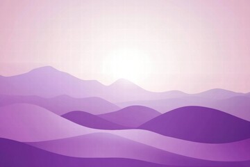 Serene Purple Hills at Sunset