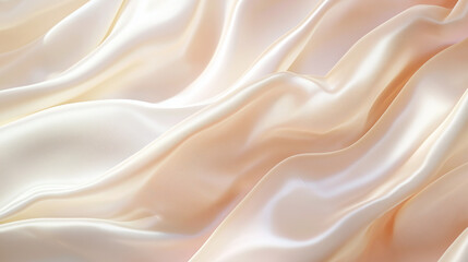 Obraz premium Silky fabric drapes elegantly, showcasing a soft sheen and delicate texture in a subtle cream hue.