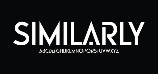 Abstract modern urban alphabet fonts. Typography simple sport, technology or fashion digital futuristic creative logo font. vector illustration
