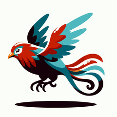 vector illustration of a bird, cartoon bird