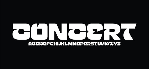 modern minimalist futuristic scifi alphabet font. digital space typography vector illustration design
