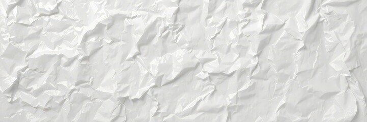 Obraz premium Crinkled, translucent white plastic film with subtle texture and light reflections, abstract, light