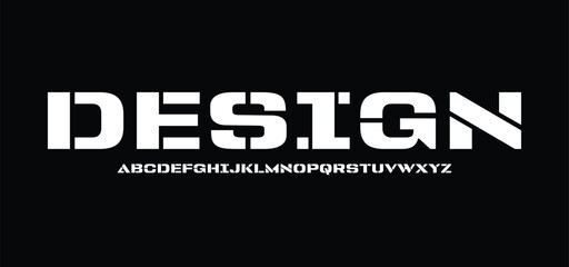 Modern font design, alphabet letters and numbers vector illustration