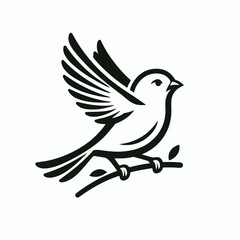 vector illustration of a bird, cartoon bird