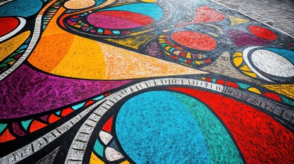 Vibrant Colorful Street Art Design
