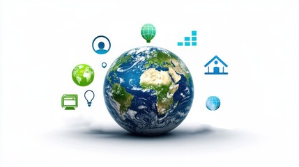 Global Network Internet Communication Technology Home Business Planet Earth