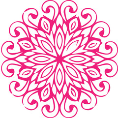 Beautiful flower art and mandala vector design