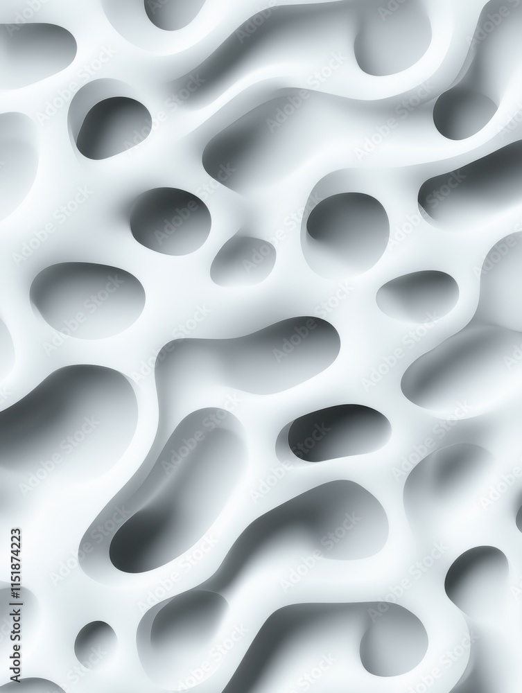 Aufkleber abstract design featuring organic shapes and fluid patterns in a white background