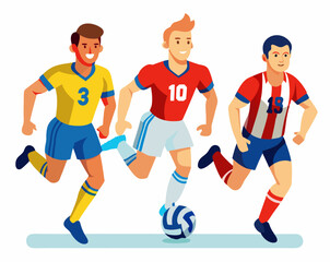 Football Players Vector - Soccer Player Vector Design Images Free Download.