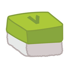 Kue talam vector icon illustration, gambar kue nona manis clip art, traditional snack from indonesia, indonesian traditional food
