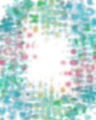 An abstract transparent psychedelic wavy vignette border design element.