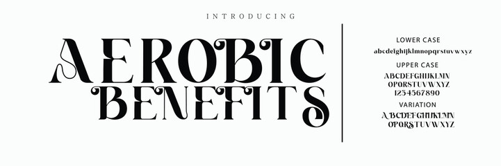 Luxury wedding alphabet font. Typography decorative elegant classic lettering serif fonts vintage retro for logo.