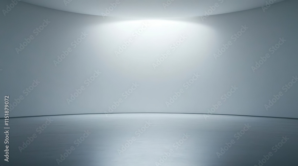 Aufkleber a minimalist, well-lit space features smooth surfaces and soft curves, creating an open and serene a