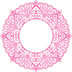 Beautiful flower art and mandala vector design