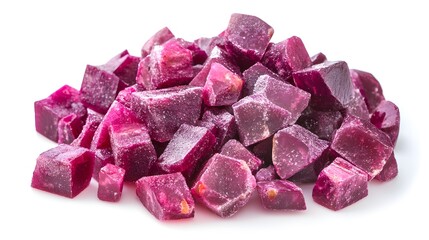 Obraz premium Chopped Sugar beet isolated in white background