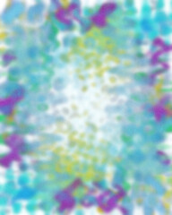 An abstract transparent psychedelic wavy vignette border design element.