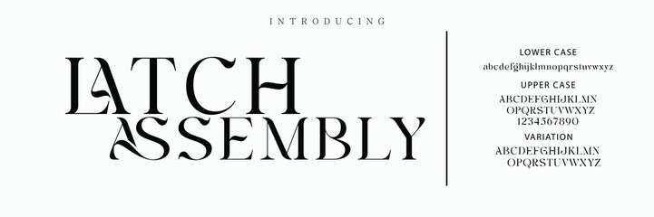 Luxury wedding alphabet font. Typography decorative elegant classic lettering serif fonts vintage retro for logo.