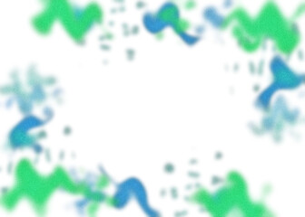 An abstract transparent psychedelic wavy vignette border design element.