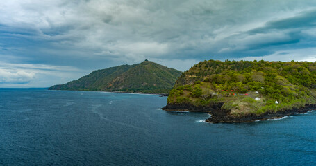 view of the sea and mountains