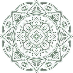 Beautiful flower art and mandala vector design