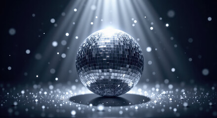 disco ball with bright DarkGray beams of light creating a dazzling light pattern