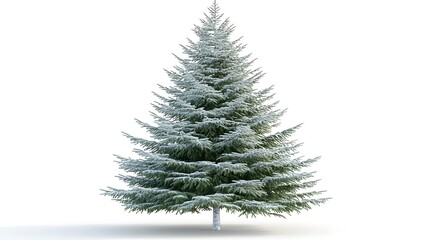 Fototapeta premium Snow Covered Fir Tree Winter Evergreen Christmas Tree