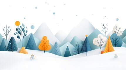 Christmas festival celebration in winter wonderland landscape with trees and snow captivating scenic viewpoint