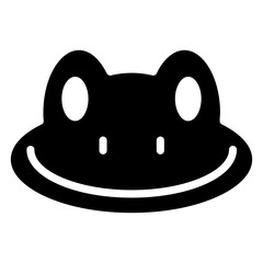 Frog Glyph Icon, Black And White Glyph Icon Symbol