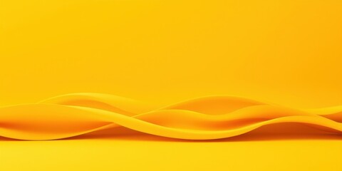 Abstract Yellow Curved Shapes Background with Empty Space for Text or Design