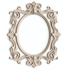 A decorative, vintage-style picture frame with intricate detailing, designed to showcase artwork or photographs in an elegant manner.