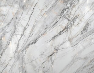 Shimmering white marble slab with subtle flecks of silver and a high-gloss finish, modern aesthetic, high-gloss, silver flecks